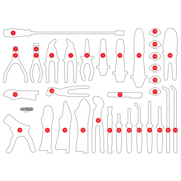 Empty EVA for 821.0034 (821.0034-97, KS TOOLS)