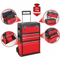Mobili įrankių dėžė su 4 stalčiais, plastikas/plienas (850.0340, KS TOOLS)