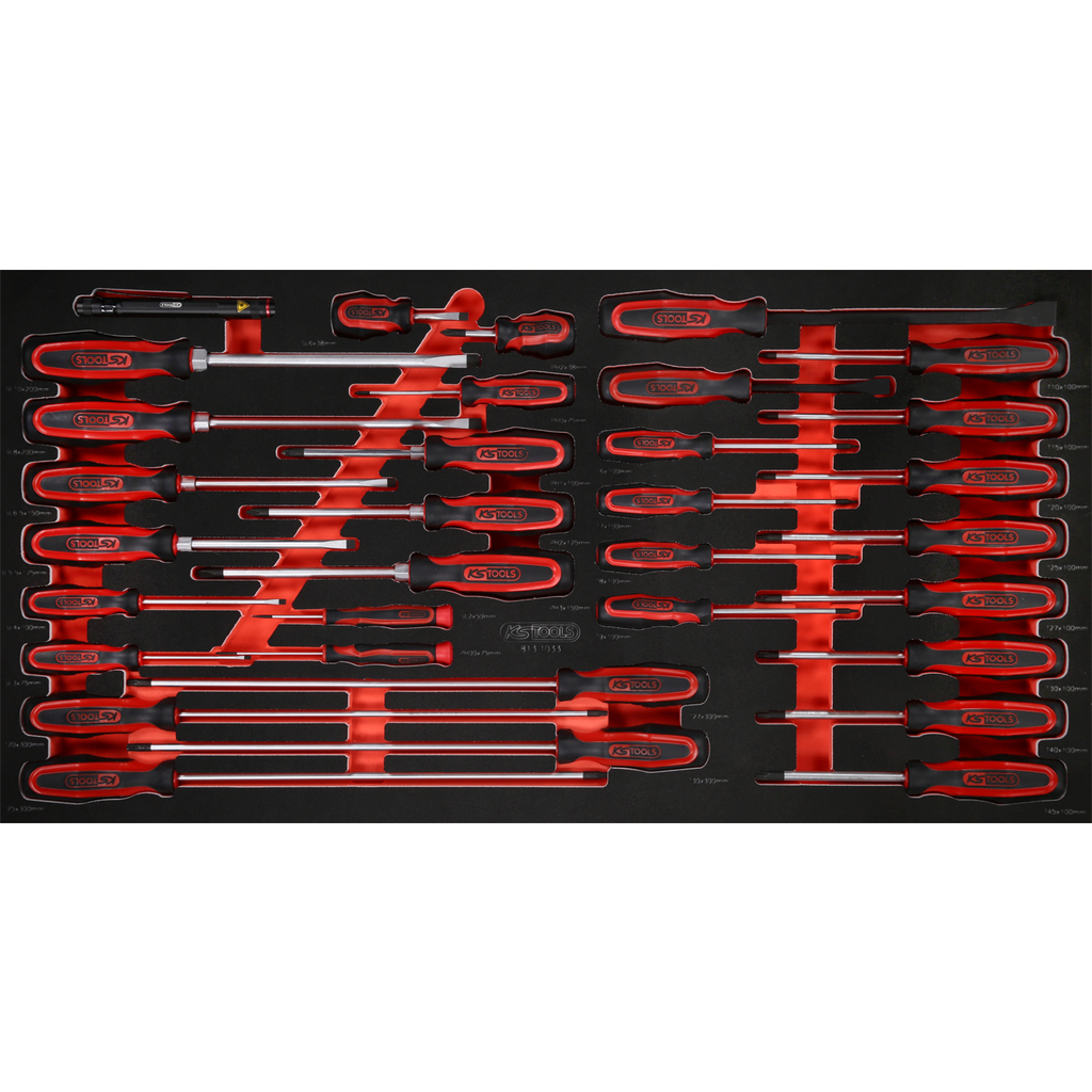 Instrumentu komplekts putuplasta ieliktnī, 33 gab. (813.1033, KS TOOLS)