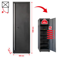 KS Tools workshop cabinet system tall cupboard, without logo (866.6060, KS TOOLS)