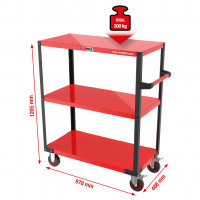 Shelf trolley / service trolley with 3 loading areas (890.0009, KS TOOLS)