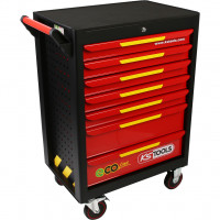 ECOline BLACK/ROT/YELLOW Workshop trolley with 7 drawers (897.1007, KS TOOLS)