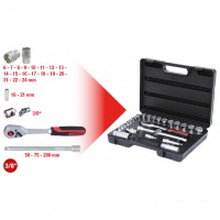 3/8" muciņu komplekts, 26 gab. (911.0626, KS TOOLS)
