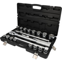 3/4" šešiabriaunių galvučių rinkinys, coliniai dydžiai, 21 vnt. (911.0752, KS TOOLS)