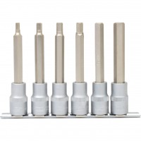 1/2" vidinio šešiabriaunio antgalinių galvučių rinkinys, ilgos, 5–12 mm, 6 vnt. (911.1336, KS TOOLS)