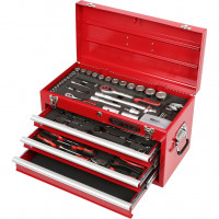 Universalus įrankių rinkinys 1/4"+1/2", 100 vnt., įrankių dėžėje (911.0100, KS TOOLS)