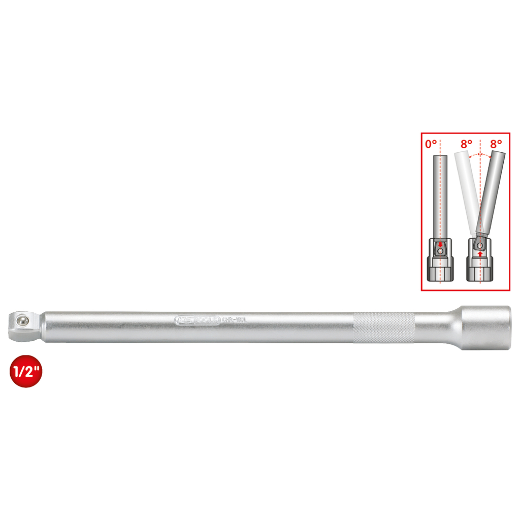 1/2" pagarinātājs ar šarnīra galu, 750 mm, piekaramā iepakojumā (911.1489-E, KS TOOLS)