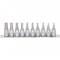 3/8" Torx antgalinių galvučių rinkinys su skylute, TB10–TB55, 10 vnt. (911.3940, KS TOOLS)