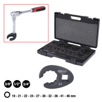 CROW FOOT WRENCH KIT 19 - 46 MM 10 piece set (913.1300, KS TOOLS)
