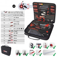 1/4" Universal Tool Set in Bag, 62 pcs (917.0062, KS TOOLS)
