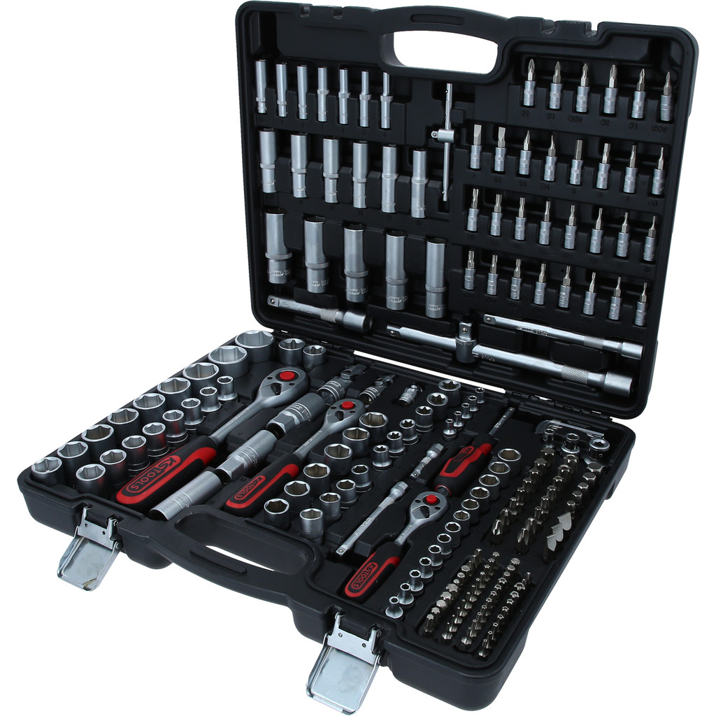 Muciņu komplekts 1/4″ + 3/8″ + 1/2″, 195 gab., 24 komplekti uz vienreizējās paletes (917.0795EW, KS TOOLS)