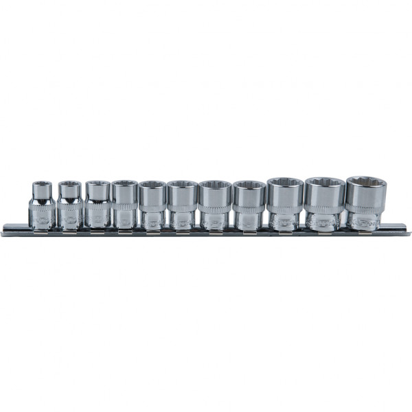 3/8″ CHROMEplus bi-hex socket set, 8-19 mm, 11 pcs (918.0601, KS TOOLS)