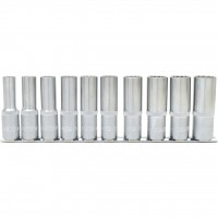 1/2" 12 skaldņu garo muciņu komplekts, 10–21 mm, 10 gab. (917.1750, KS TOOLS)