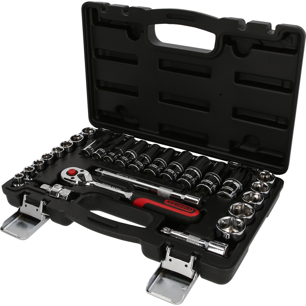 3/8" CHROMEplus socket set, 27 pcs (918.0627, KS TOOLS)