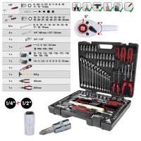 1/4"+1/2" CHROMEplus® Universal tool kit set, 97 pcs (918.0797, KS TOOLS)