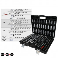 1/4"+3/8"+1/2" Socket set, 133 pcs (917.0133, KS TOOLS)