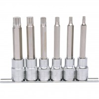 1/2" CHROMEplus XZN daudzskaldņu uzgaļu muciņu komplekts, garas, M5–M14, 6 gab. (918.1358, KS TOOLS)