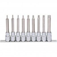 1/2" CHROMEplus Torx antgalinių galvučių rinkinys, ilgos 110 mm, T20–T60, 9 vnt. (918.1317, KS TOOLS)