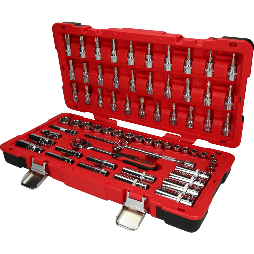 CHROMEplus galvučių rinkinys 3/8", 66 vnt. (958.0666, KS TOOLS)
