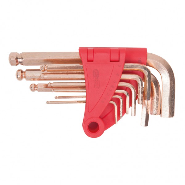 BRONZE+ Hexagon allen key-set, with ball end 8-pcs. (963.1517, KS TOOLS)