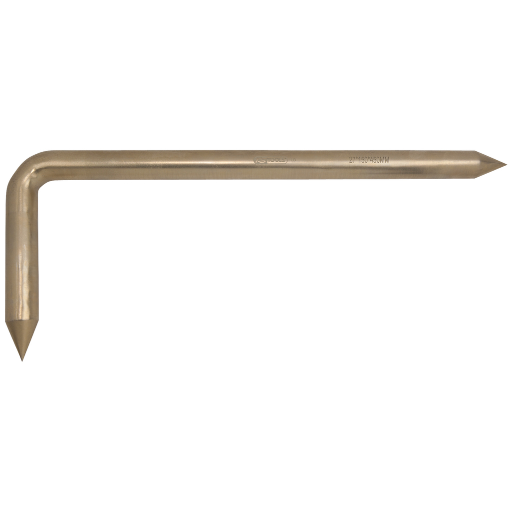 Lenktas montavimo strypas BRONZE+, kibirkščių nesukeliantis, 450 x 150 mm, Ø24 mm (963.2518, KS TOOLS)