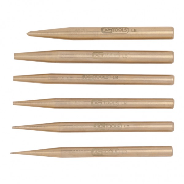 Išmušiklių rinkinys BRONZE+, kibirkščių nesukeliantis, 6 vnt. (963.2560, KS TOOLS)