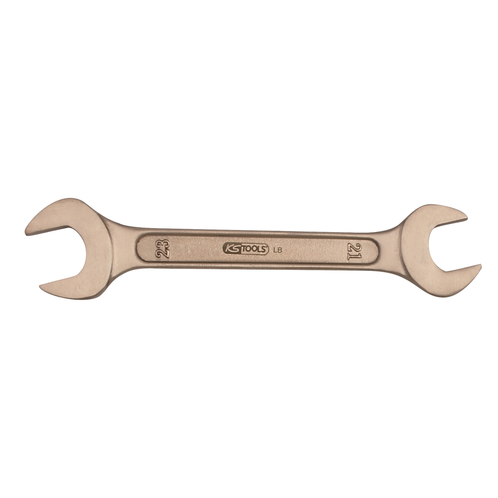 Divpusēja plakanā uzgriežņu atslēga BRONZE+, dzirksteļdroša, 25 x 28 mm (963.7042, KS TOOLS)