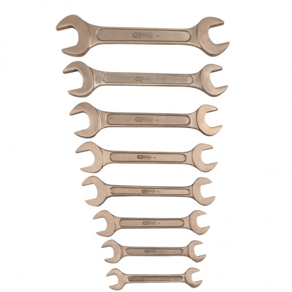 BRONZE+ Double open ended spanner-set 8-pcs. (963.7117, KS TOOLS)
