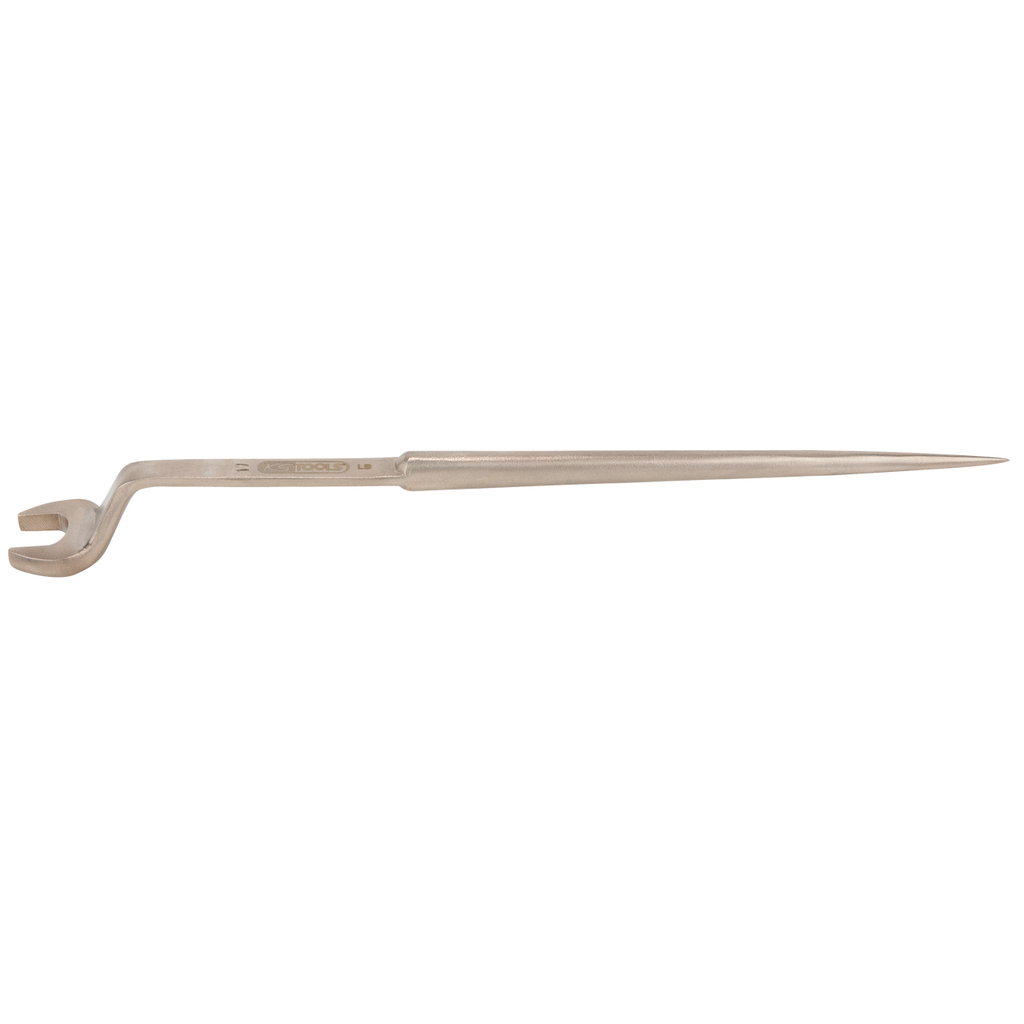 Montāžas plakanā atslēga ar smaili, izliekta, 26 mm, no dzirksteļdrošas bronzas (BRONZE+) (963.8140, KS TOOLS)