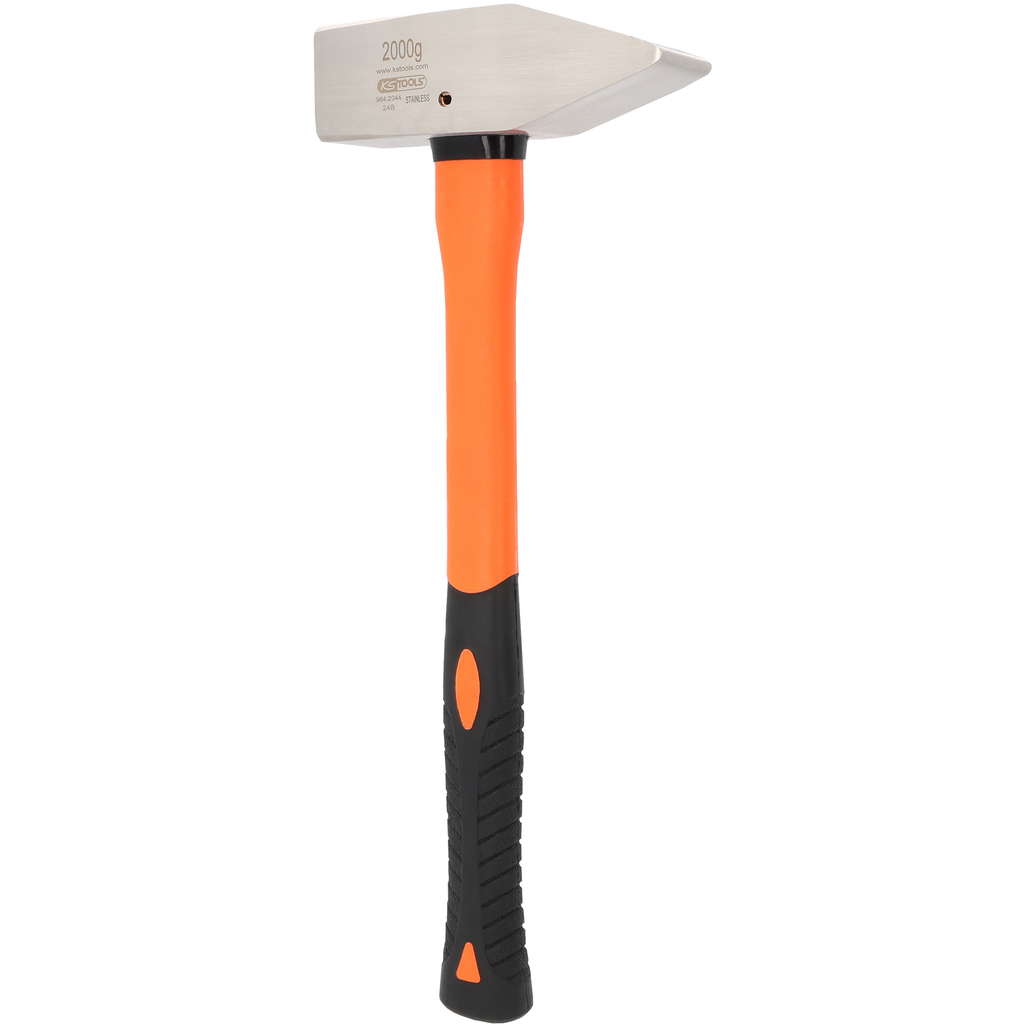 Atslēdznieka āmurs ar stikla šķiedras kātu, nerūsējošais tērauds, 2000 g (964.2044, KS TOOLS)