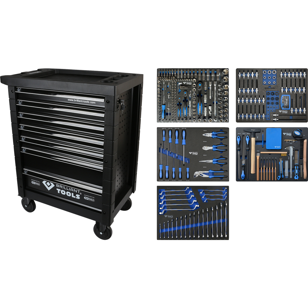 Roller cabinet with tools, 347pcs. (BT153347, KS TOOLS)