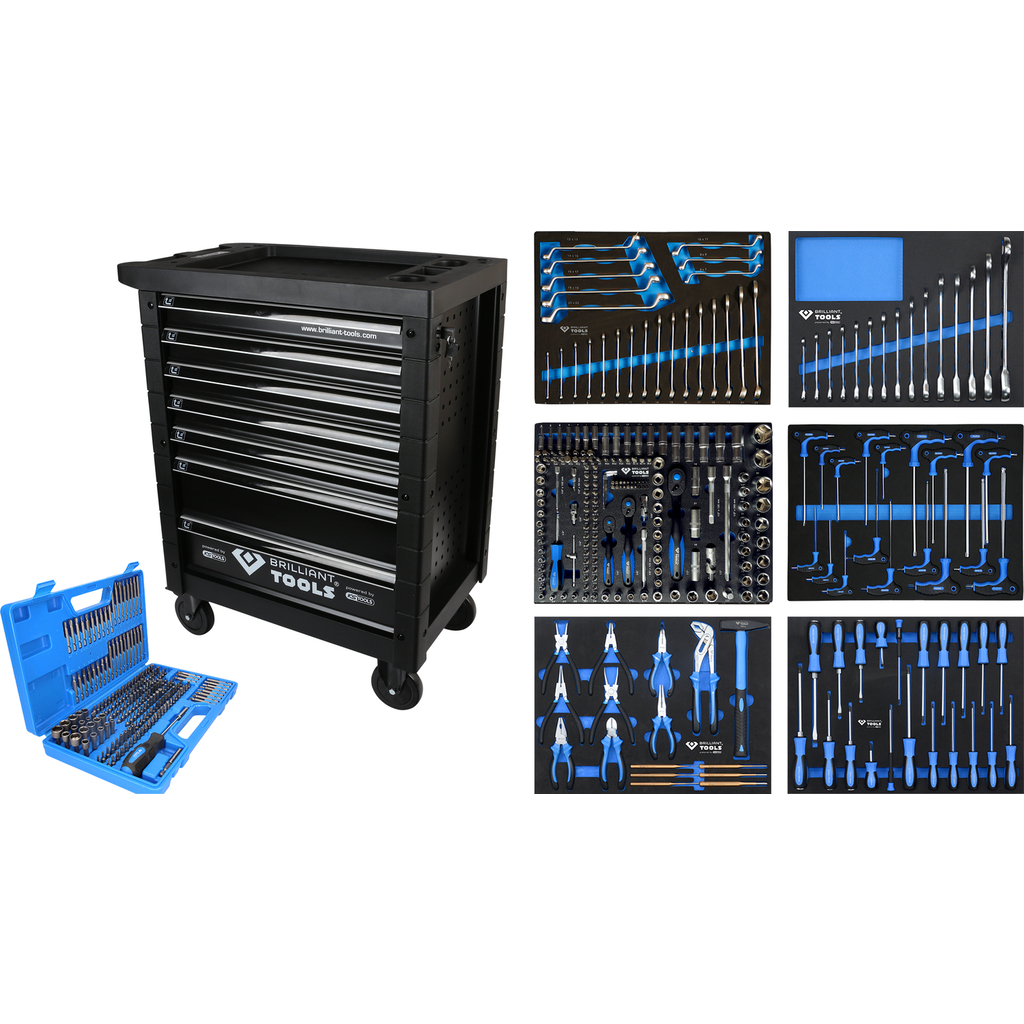 Įrankių vežimėlis su 473 įrankiais, 7 stalčiai, su akcijos paketu (BT159482, KS TOOLS)