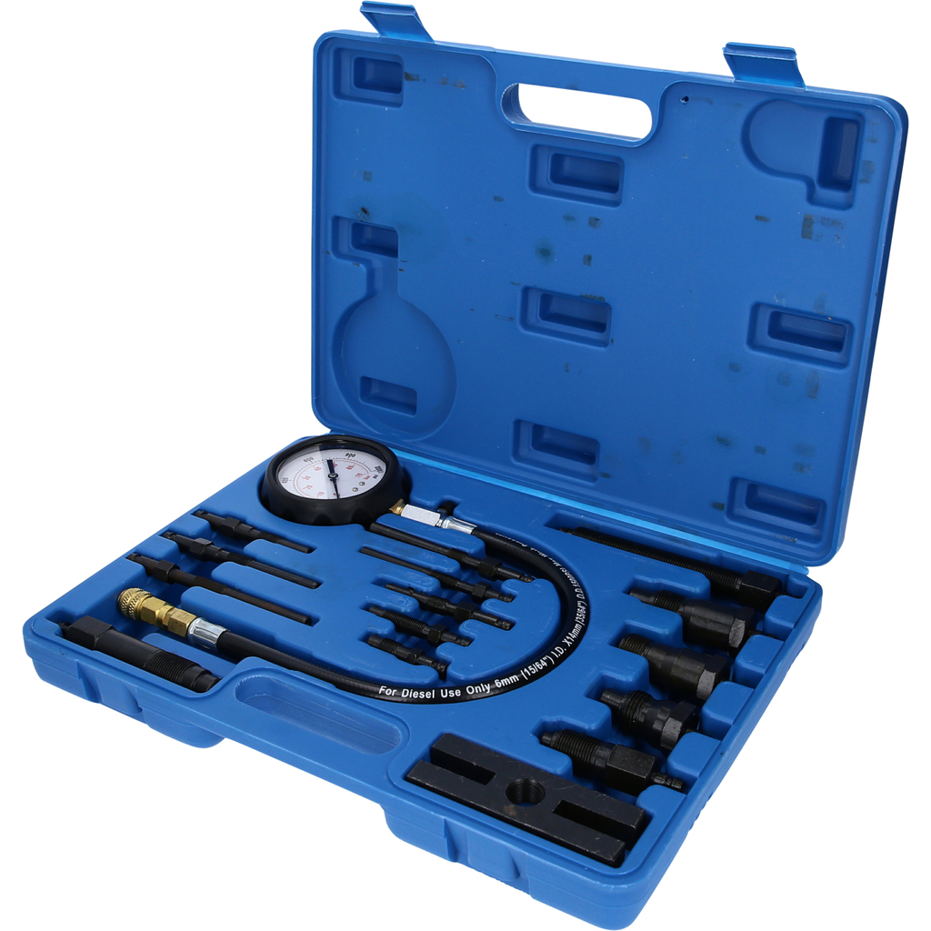 Diesel engine compression test set, 18 pcs (BT581000, KS TOOLS)