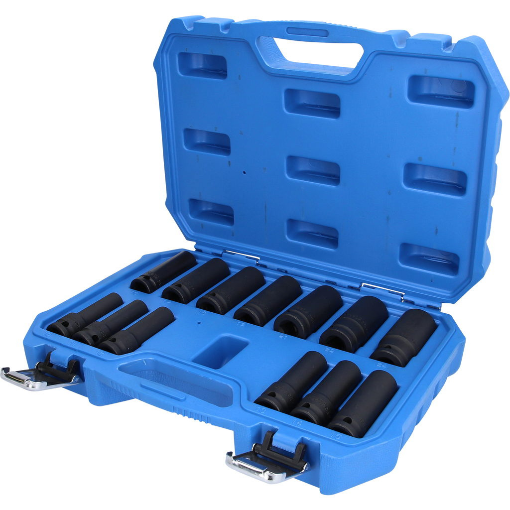 1/2" Impact Socket Set, 6-point, deep, 13 pcs (BT022625, KS TOOLS)