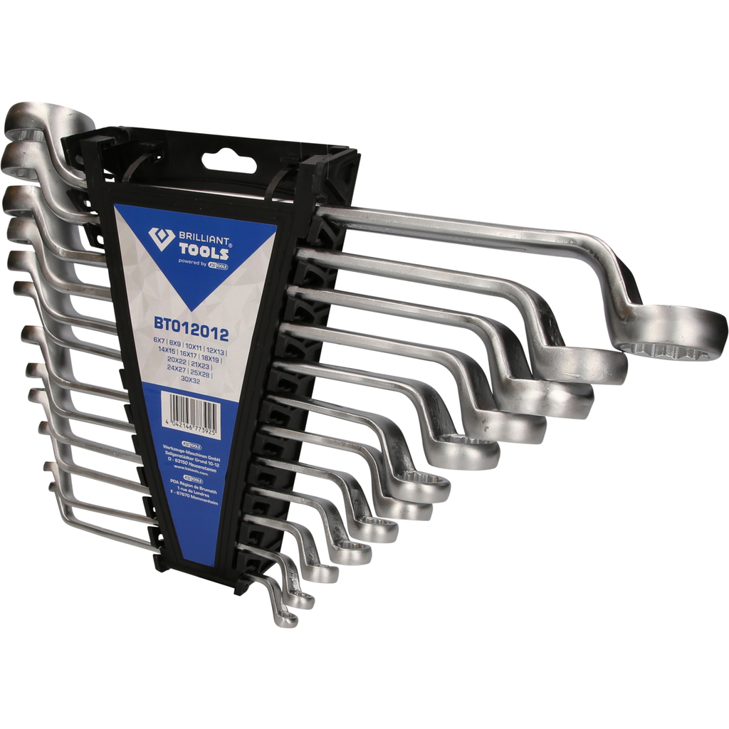 Double box-end wrench assortment, 12-pcs . (BT012012, KS TOOLS)