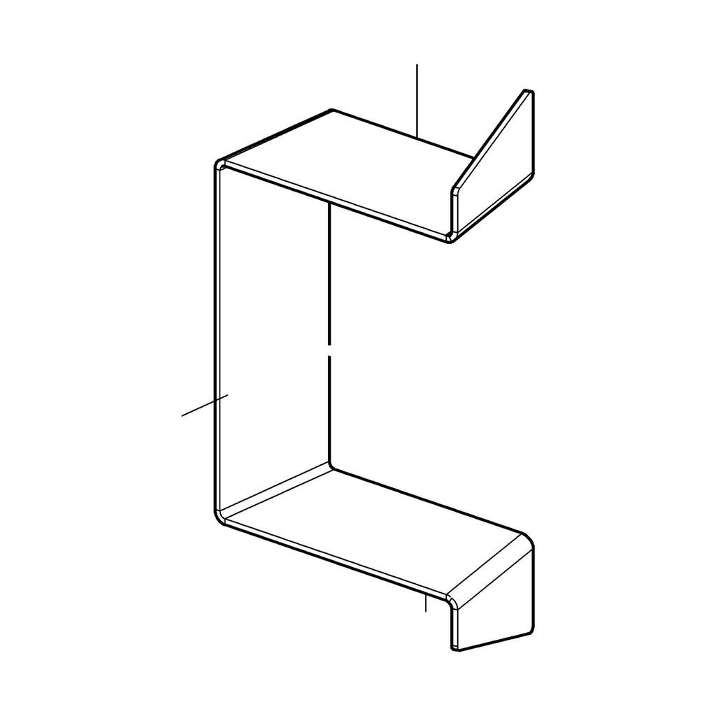 Gauge bracket, black (B1166100, RAVAGLIOLI)