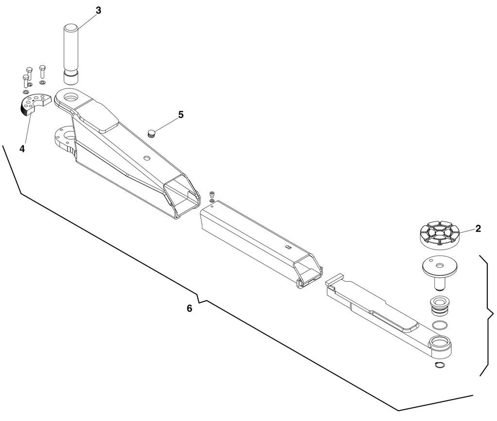 Pacēlāja īsā roka, KPX35 (047390060, RAVAGLIOLI)