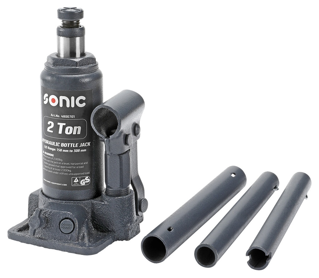 Sonic butelinis domkratas 2000 kg 158–308 mm plieninis (4800701, SONIC)