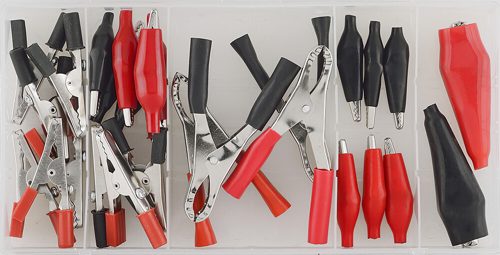 Crocodile clip set 28 pcs (4822316, SONIC)