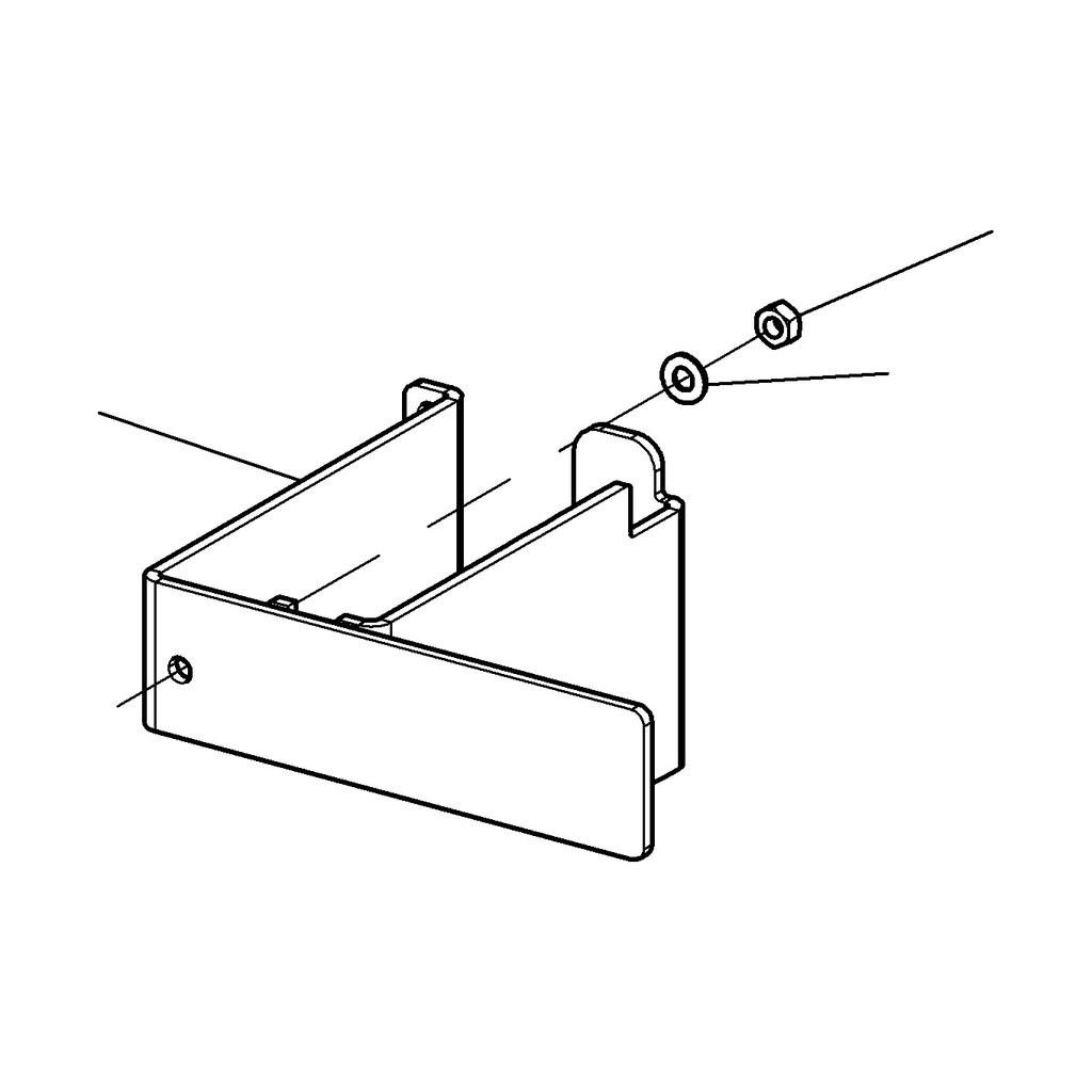 Fixed calibration bracket, painted black (129516410, RAVAGLIOLI)