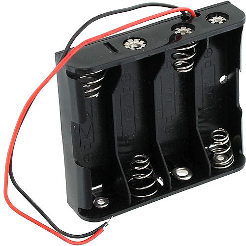 4×AA battery holder with cable (19866, RAVAGLIOLI)