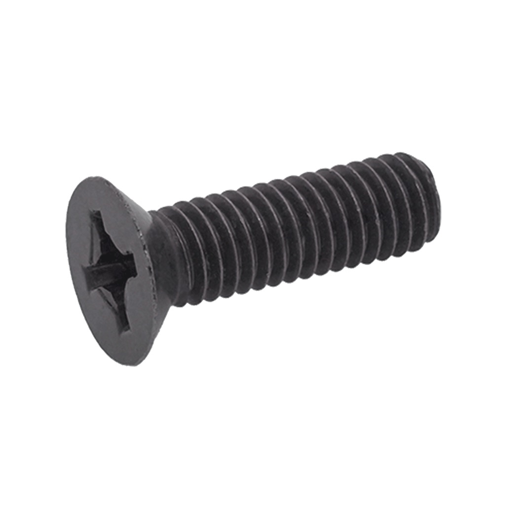 Black countersunk cross-recess screw M3 x 20, DIN 965 (267235, RAVAGLIOLI)