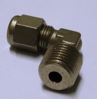 L-shaped end fitting with copper pipe 1/4 in. x 6 mm (305013, RAVAGLIOLI)