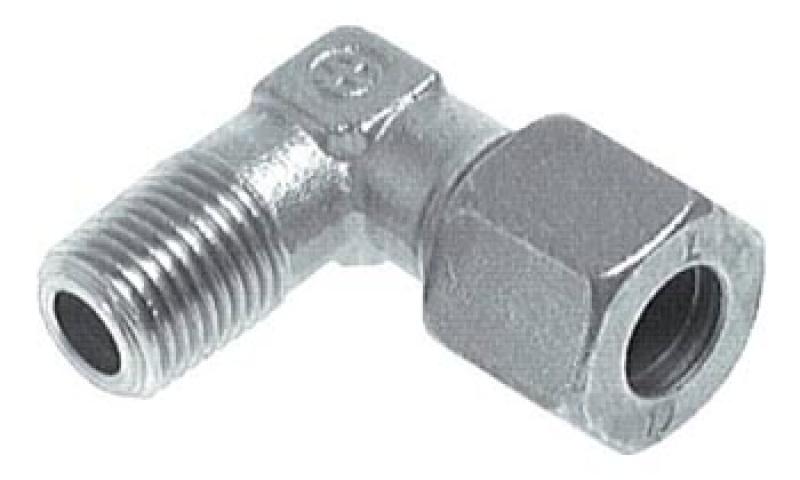 L-shaped union BSP cylindrical-taper 1/4 in. male (305057, RAVAGLIOLI)