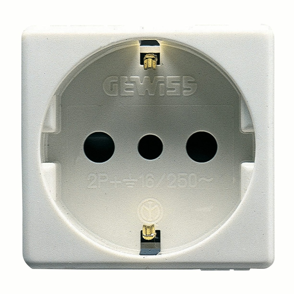 SCHUKO socket outlet 2P with earth 16A 250V, GW20205 (520074, RAVAGLIOLI)