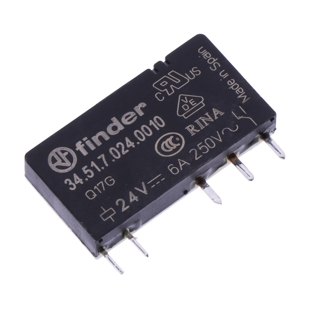Viena kontakta relejs 6 A 24 V AC/DC (557047, RAVAGLIOLI)