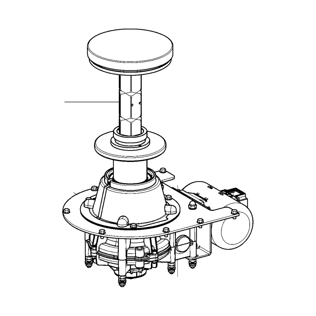 Self-centring chuck assembly with motor M510 / 430 / 350SA (710591263, RAVAGLIOLI)