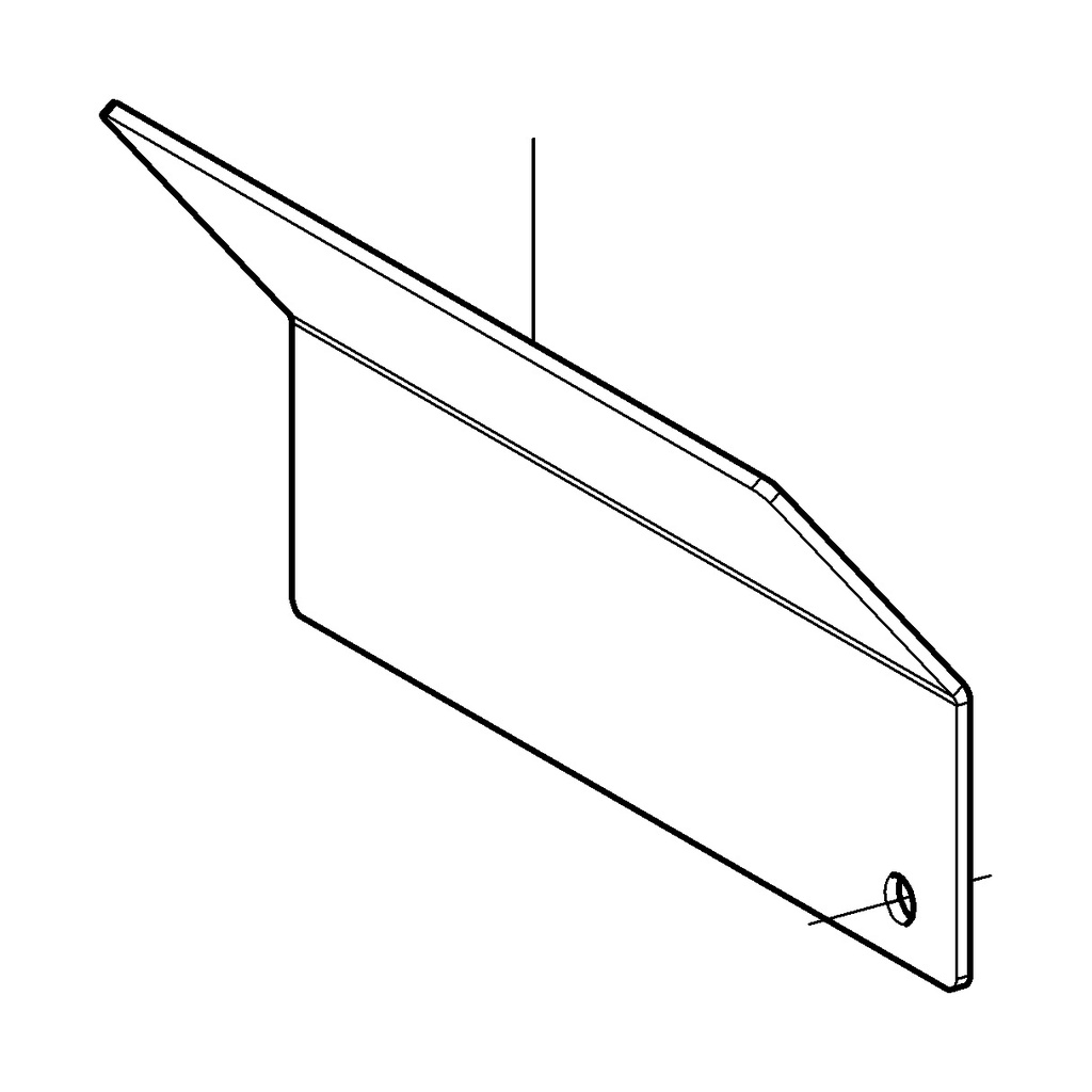 Aizmugurējais pārsegs, 2 mm, krāsots melns (730012380, RAVAGLIOLI)