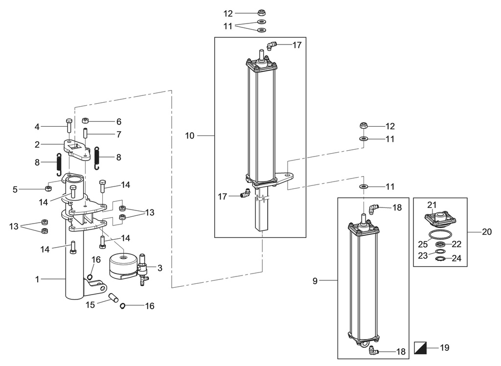 Restrictor guide assembly (730093610, RAVAGLIOLI)