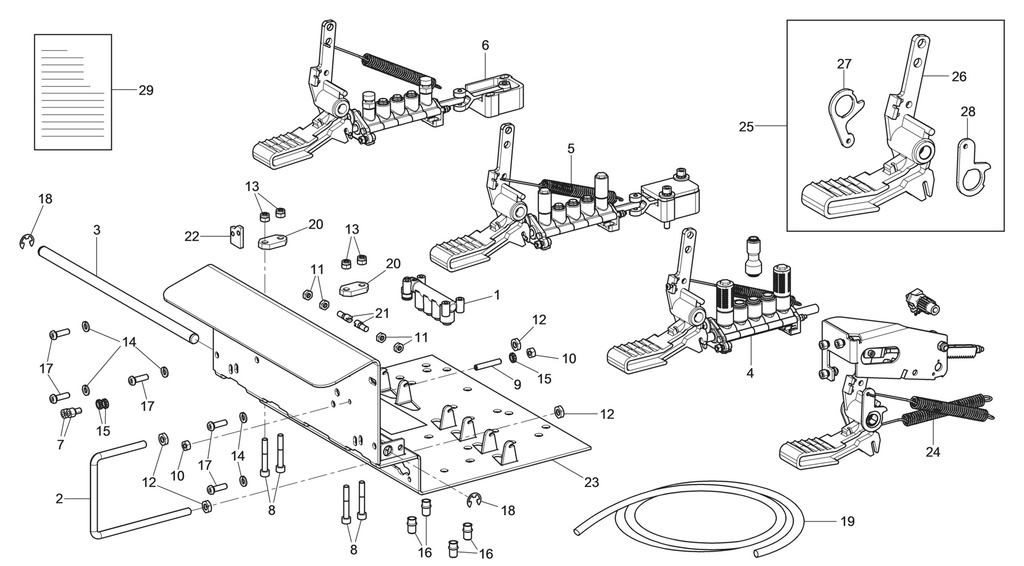 Pedalboard kit (641) (730098160, RAVAGLIOLI)